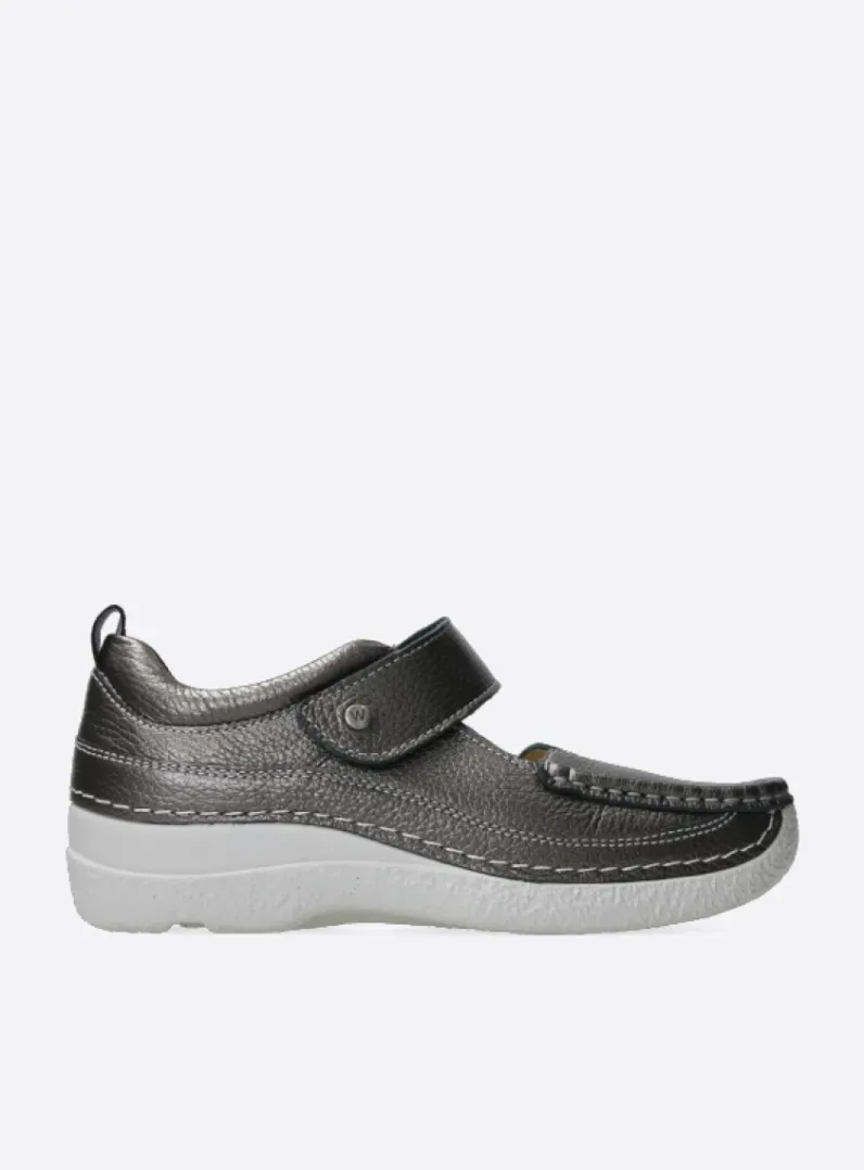 DAMES Wolky Herfst/Winter|Bandschoenen<Roll Combi - antraciet leer