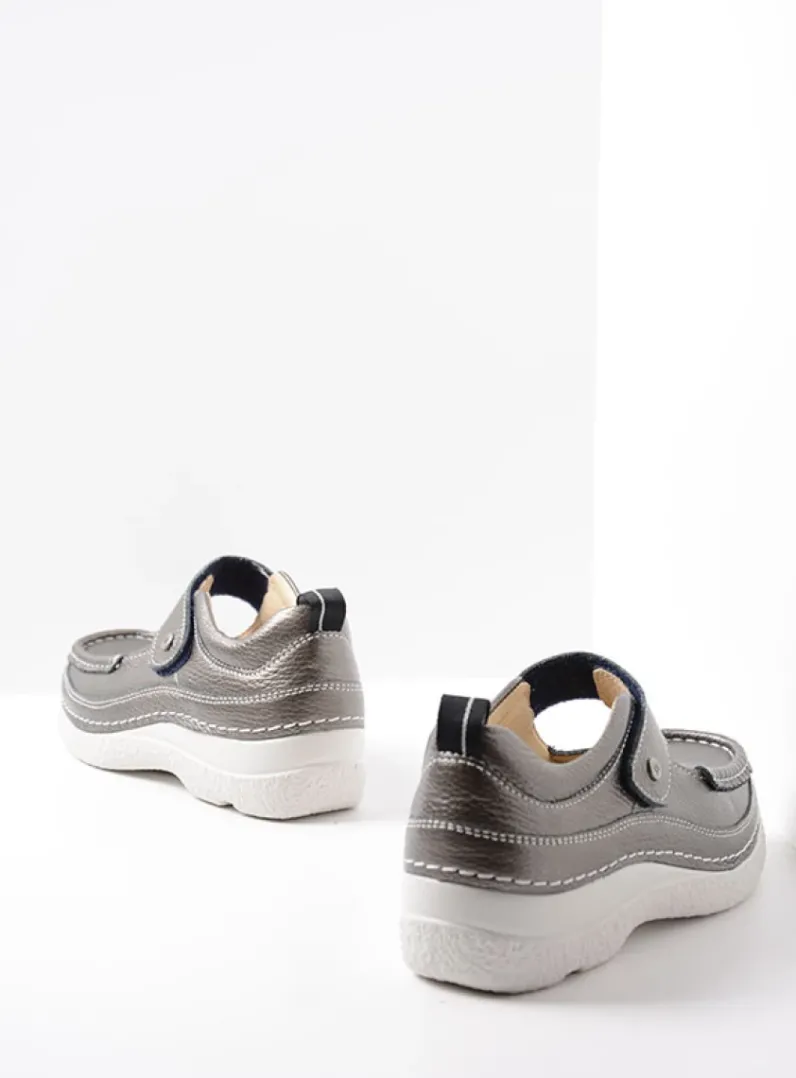 DAMES Wolky Herfst/Winter|Bandschoenen<Roll Combi - antraciet leer