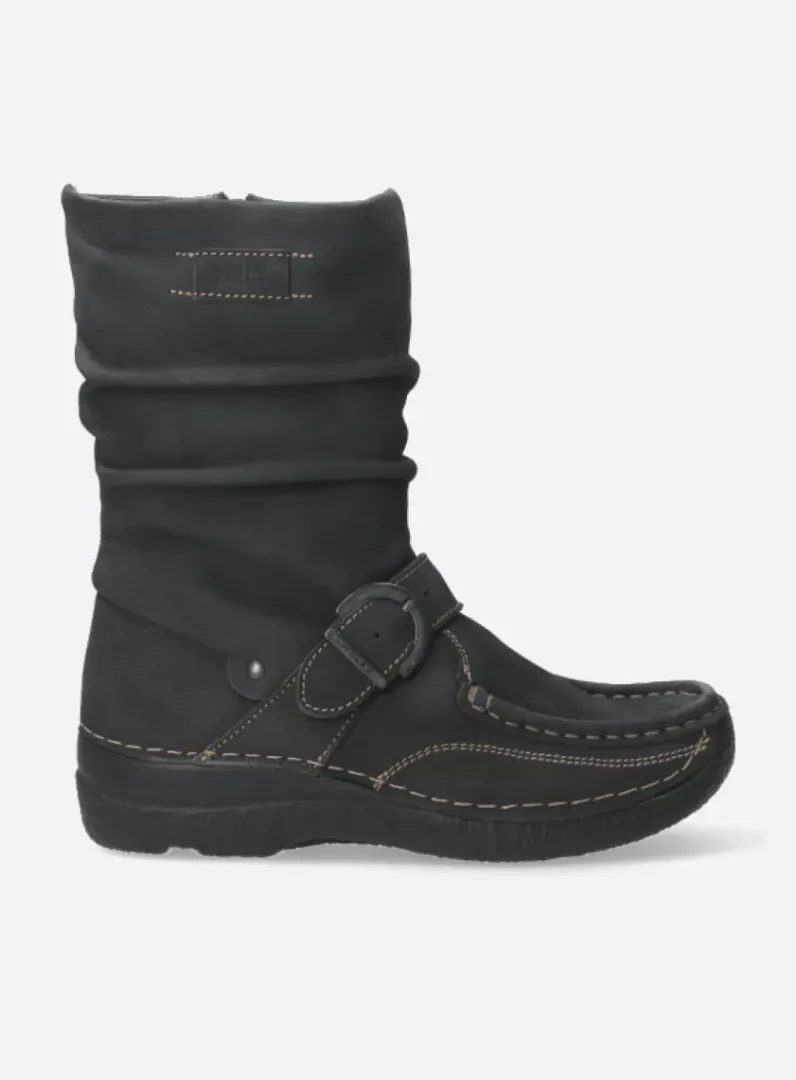 DAMES Wolky Halfhoge Laarzen|Herfst/Winter<Roll Jacky - asfalt nubuck