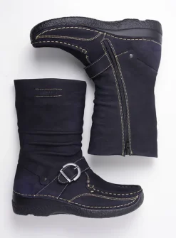 DAMES Wolky Halfhoge Laarzen|Herfst/Winter<Roll Jacky - blauw nubuck
