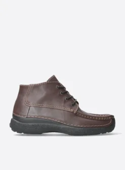 Heren Wolky Veterschoenen Heren|Comfortschoenen Heren<Roll Moc Men - bruin leer