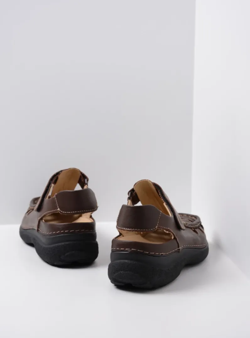 Heren Wolky Sandalen Voor Heren|Comfortschoenen Heren<Roll Sandal Men - bruin leer