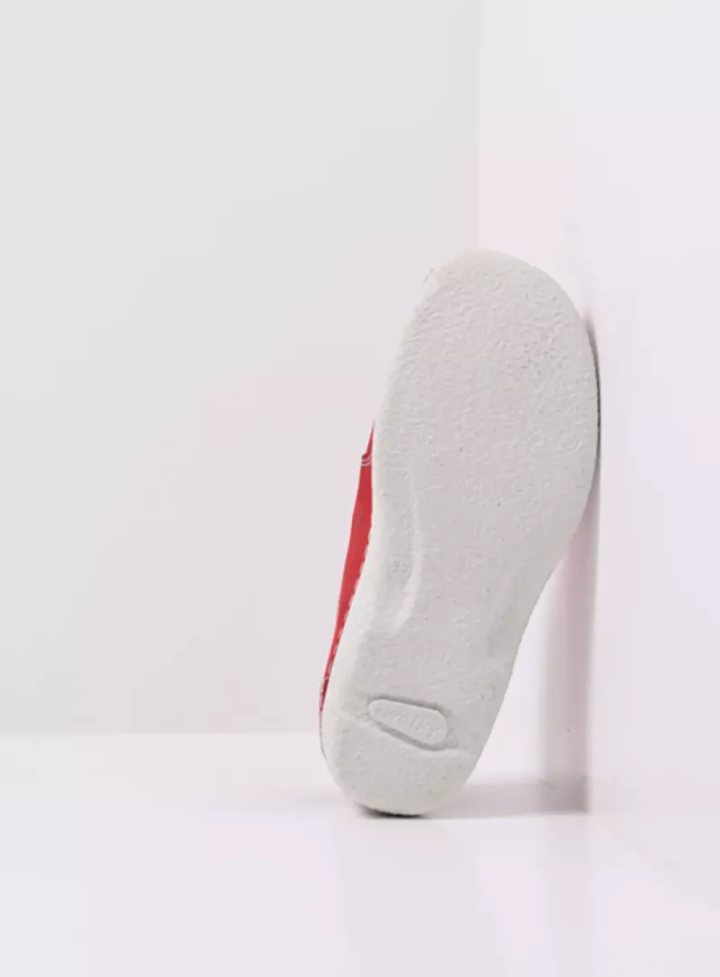 DAMES Wolky Lage Veterschoenen<Roll Shoe - rood effectleer