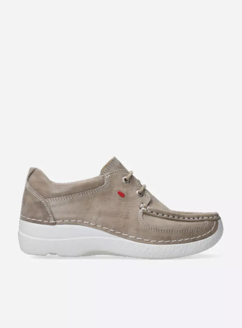 DAMES Wolky Lage Veterschoenen<Roll Shoe - safari effectleer