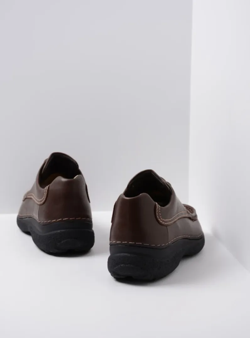 Heren Wolky Veterschoenen Heren|Comfortschoenen Heren<Roll Shoe Men - bruin leer