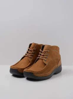 DAMES Wolky Hoge Veterschoenen|Herfst/Winter<Roll Shoot - cognac nubuck