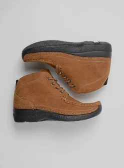 DAMES Wolky Hoge Veterschoenen|Herfst/Winter<Roll Shoot - cognac nubuck