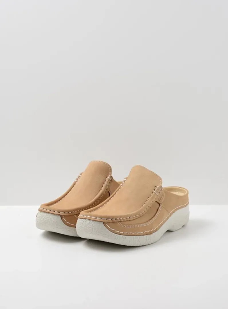 DAMES Wolky Slippers|Klompen<Roll Slide - beige nubuck