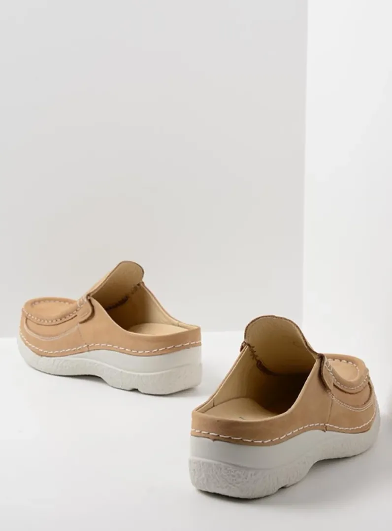 DAMES Wolky Slippers|Klompen<Roll Slide - beige nubuck