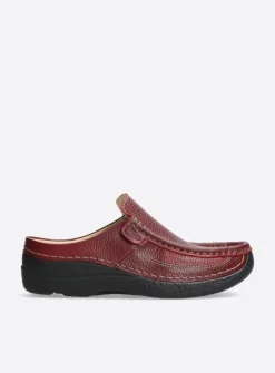 DAMES Wolky Slippers|Klompen<Roll Slide - rood leer