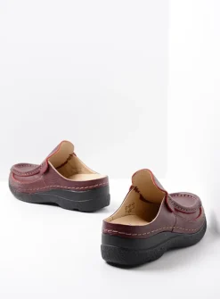DAMES Wolky Slippers|Klompen<Roll Slide - rood leer