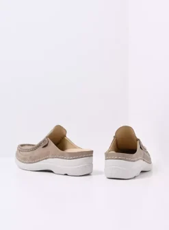 DAMES Wolky Slippers|Klompen<Roll Slide - safari effectleer