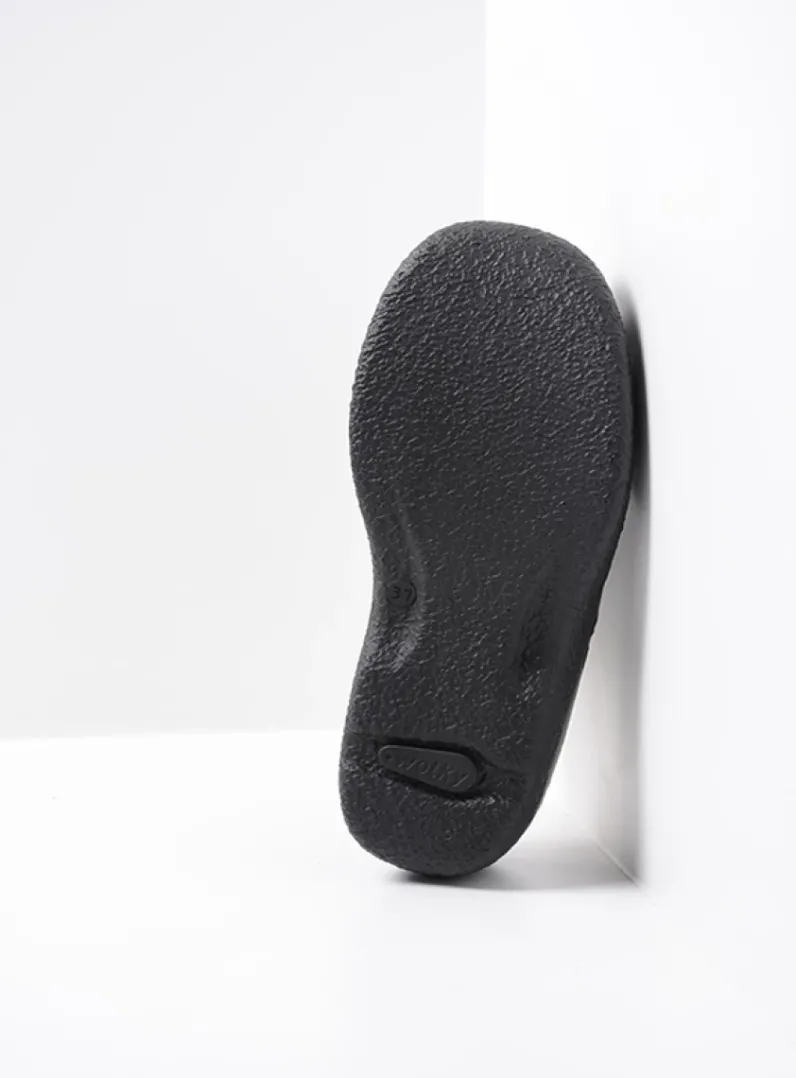 DAMES Wolky Slippers|Klompen<Roll Slide - zwart leer