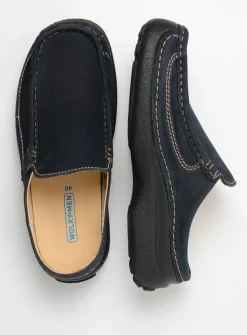 Heren Wolky Slippers Heren|Klompen Heren<Roll Slide men - blauw nubuck