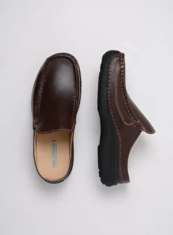 Heren Wolky Slippers Heren|Comfortschoenen Heren<Roll Slide men - bruin leer