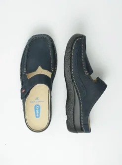 DAMES Wolky Klompen|Slippers<Roll Slipper - blauw nubuck