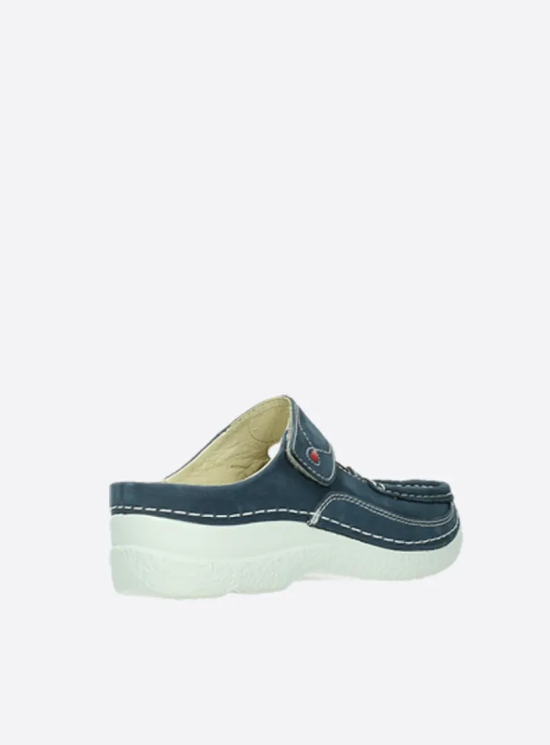 DAMES Wolky Slippers|Klompen<Roll Slipper - denim nubuck