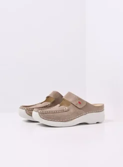 DAMES Wolky Slippers|Klompen<Roll Slipper - safari effectleer