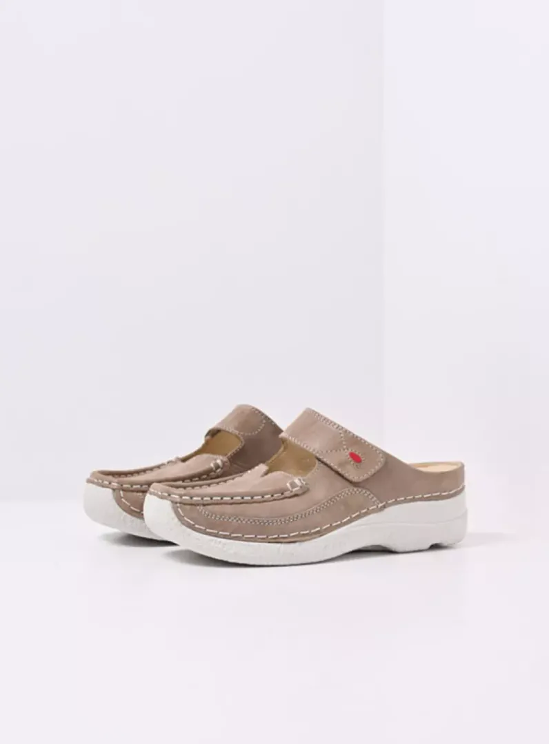 DAMES Wolky Slippers|Klompen<Roll Slipper - safari effectleer
