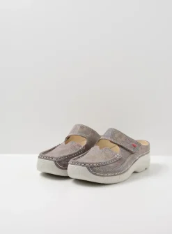 DAMES Wolky Slippers|Klompen<Roll Slipper - taupe flower