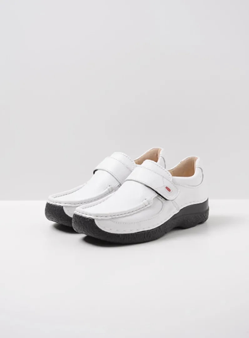 DAMES Wolky Instappers|Herfst/Winter<Roll Strap - wit leer