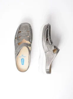 DAMES Wolky Slippers|Klompen<Roll Talaria - antraciet leer