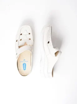 DAMES Wolky Slippers|Klompen<Roll Talaria - creme wit leer