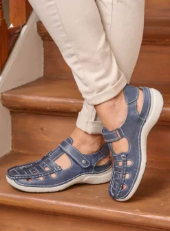 DAMES Wolky Sandalen<Rolling Sun - blauw leer