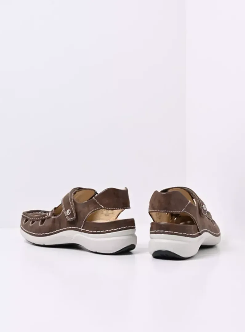 DAMES Wolky Sandalen<Rolling Sun - cederbruin effectleer