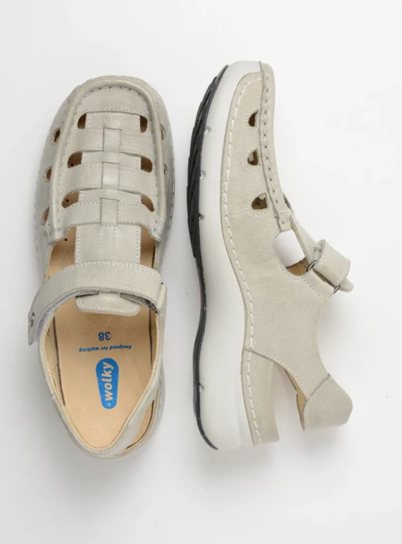 DAMES Wolky Sandalen<Rolling Sun - gebroken wit leer