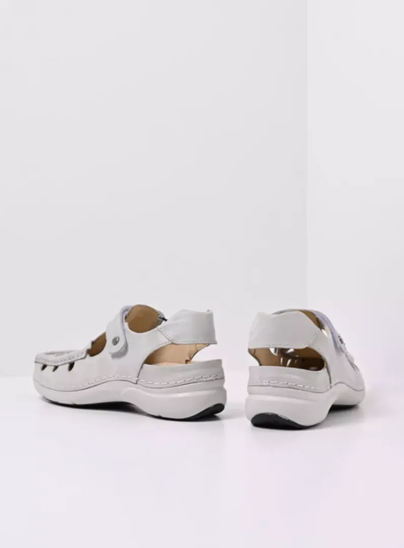 DAMES Wolky Sandalen<Rolling Sun - gebroken wit effectleer