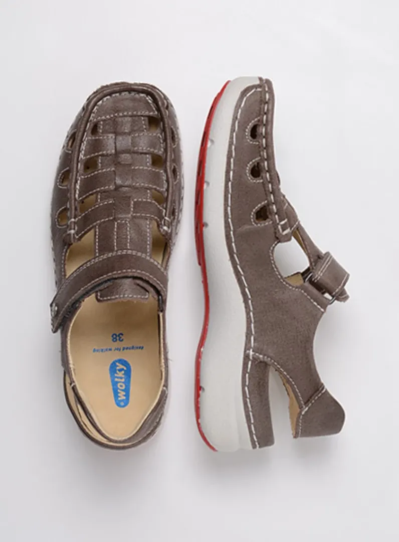 DAMES Wolky Sandalen<Rolling Sun - grijs leer