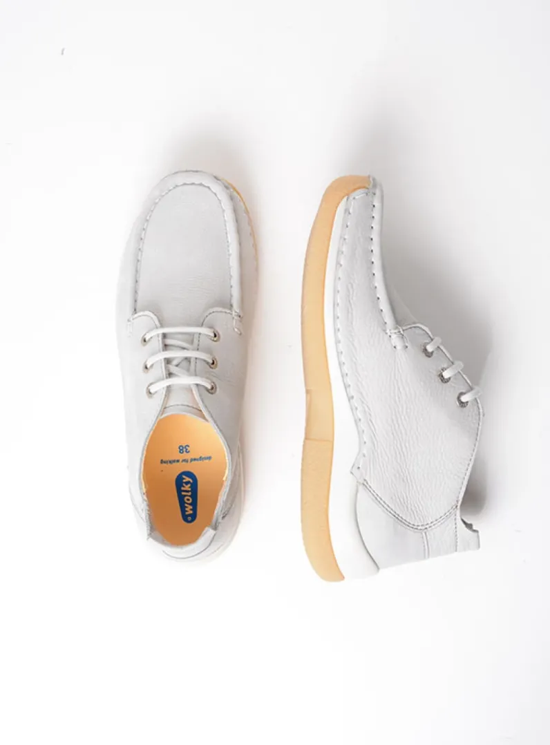 DAMES Wolky Lage Veterschoenen|Hoge Veterschoenen<Rosella - lichtgrijs nubuck