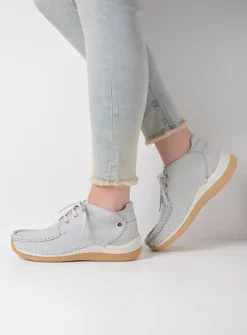 DAMES Wolky Lage Veterschoenen|Hoge Veterschoenen<Rosella - lichtgrijs nubuck