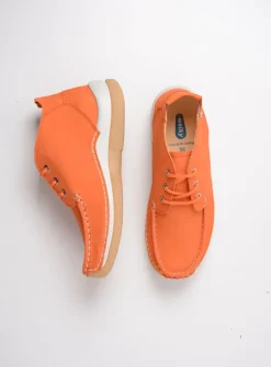 DAMES Wolky Lage Veterschoenen|Hoge Veterschoenen<Rosella - oranje nubuck
