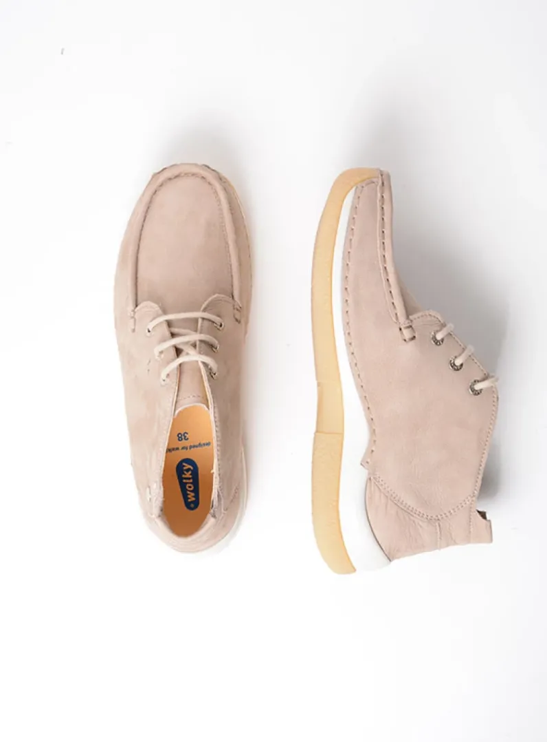 DAMES Wolky Lage Veterschoenen|Hoge Veterschoenen<Rosella - safari nubuck