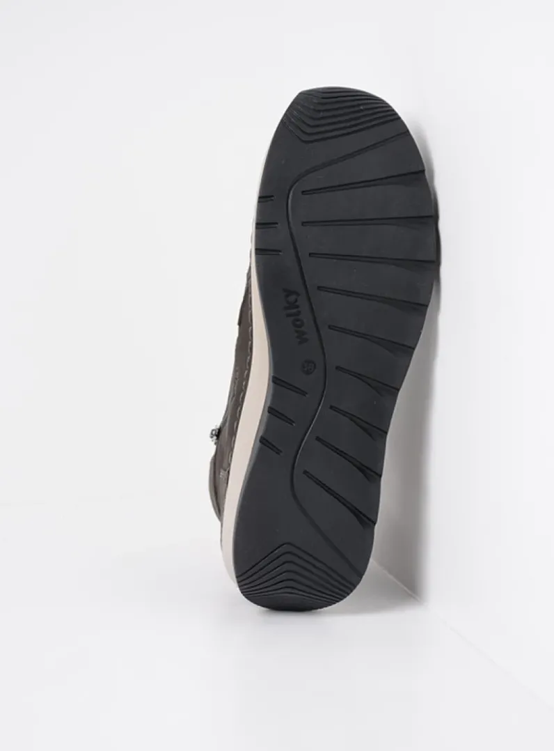 DAMES Wolky Hoge Veterschoenen|Herfst/Winter<Salado - asfalt nubuck