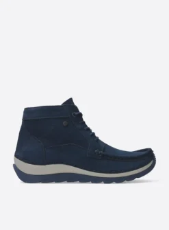 DAMES Wolky Hoge Veterschoenen<Salado - blauw nubuck
