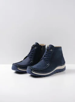 DAMES Wolky Hoge Veterschoenen<Salado - denim nubuck