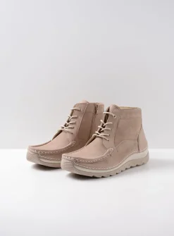 DAMES Wolky Hoge Veterschoenen<Salado - kaki nubuck