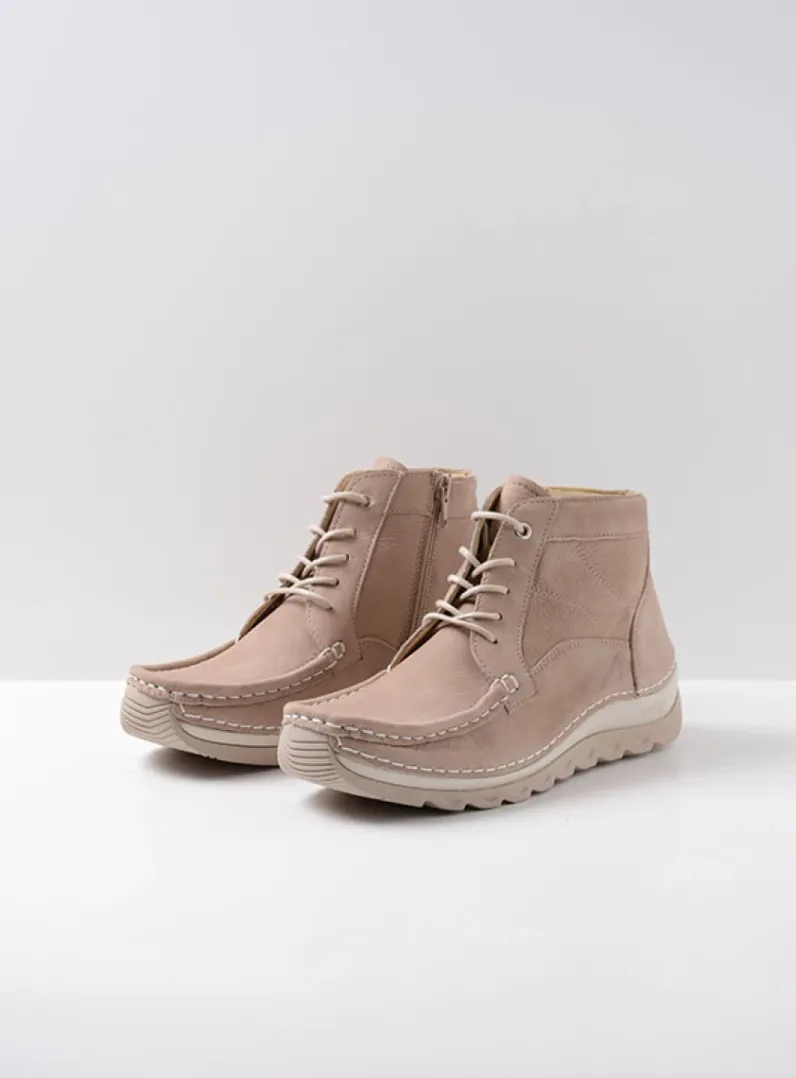 DAMES Wolky Hoge Veterschoenen<Salado - kaki nubuck