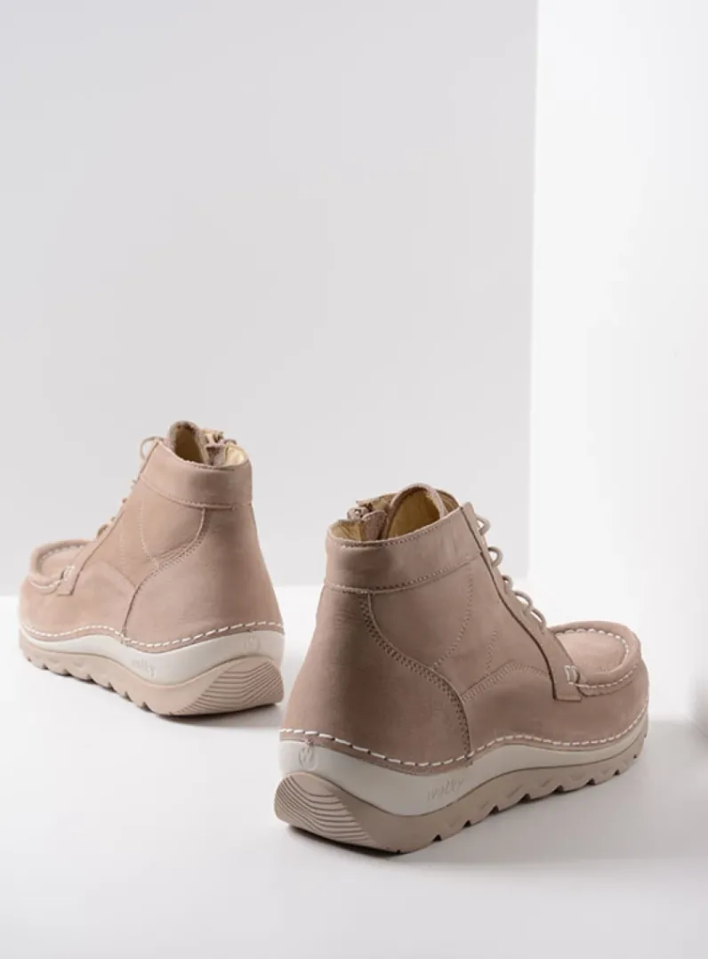 DAMES Wolky Hoge Veterschoenen<Salado - kaki nubuck
