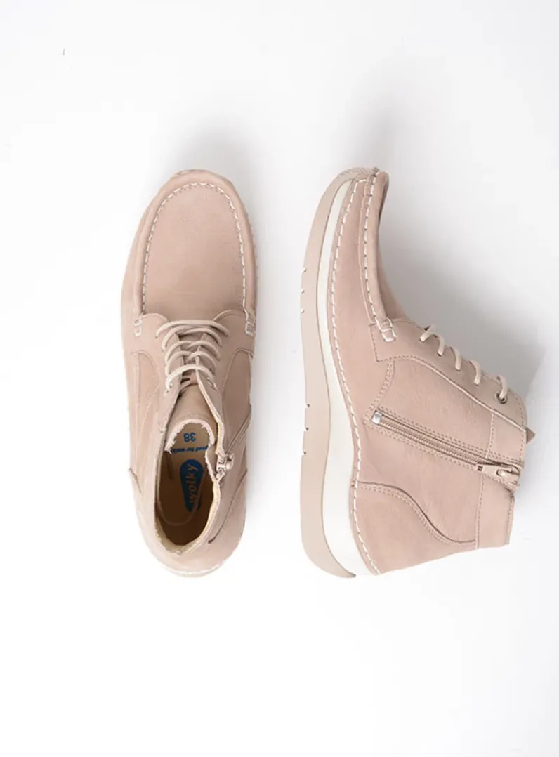DAMES Wolky Hoge Veterschoenen<Salado - kaki nubuck