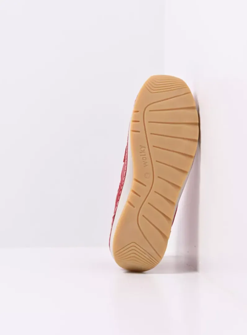 DAMES Wolky Hoge Veterschoenen<Salado - rood leer