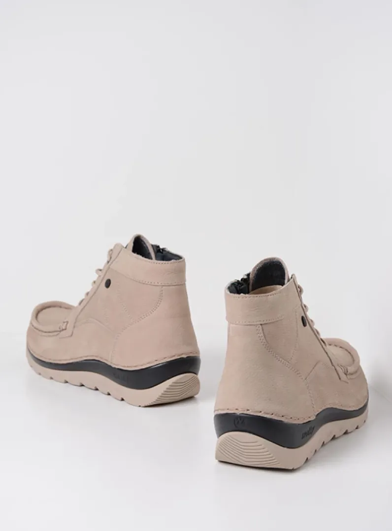 DAMES Wolky Hoge Veterschoenen<Salado - safari nubuck