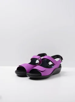 DAMES Wolky Sandalen<Salvia - fuchsia leer
