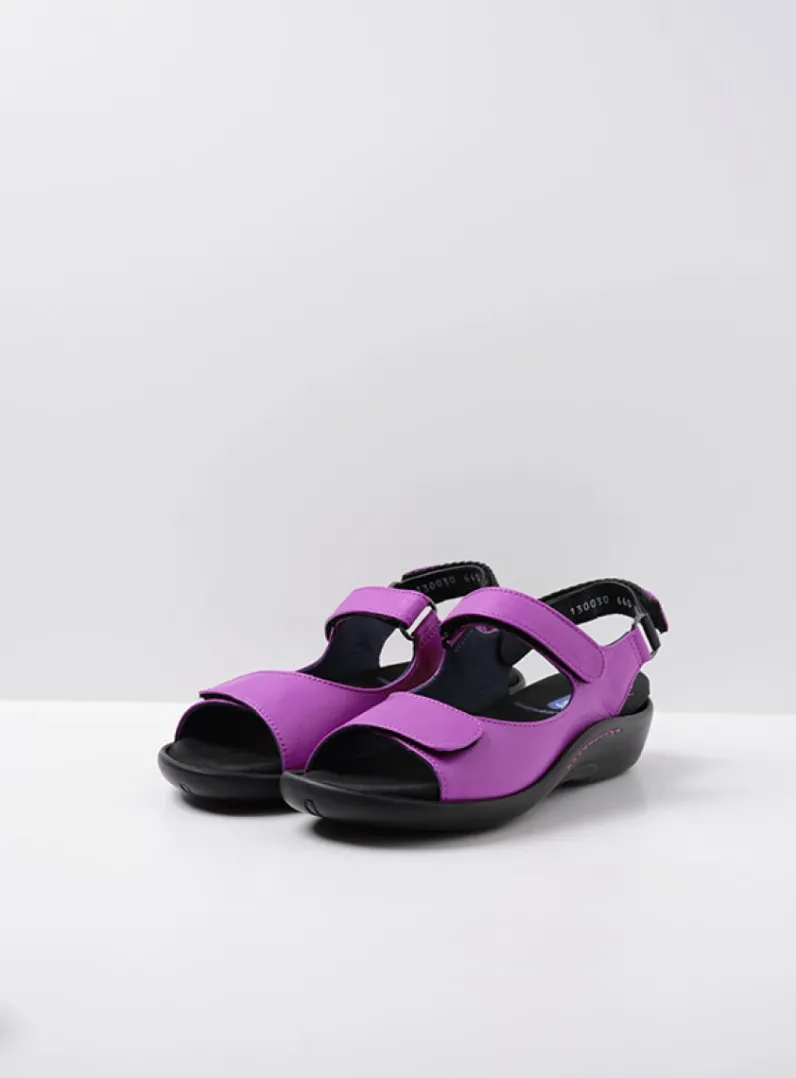 DAMES Wolky Sandalen<Salvia - fuchsia leer