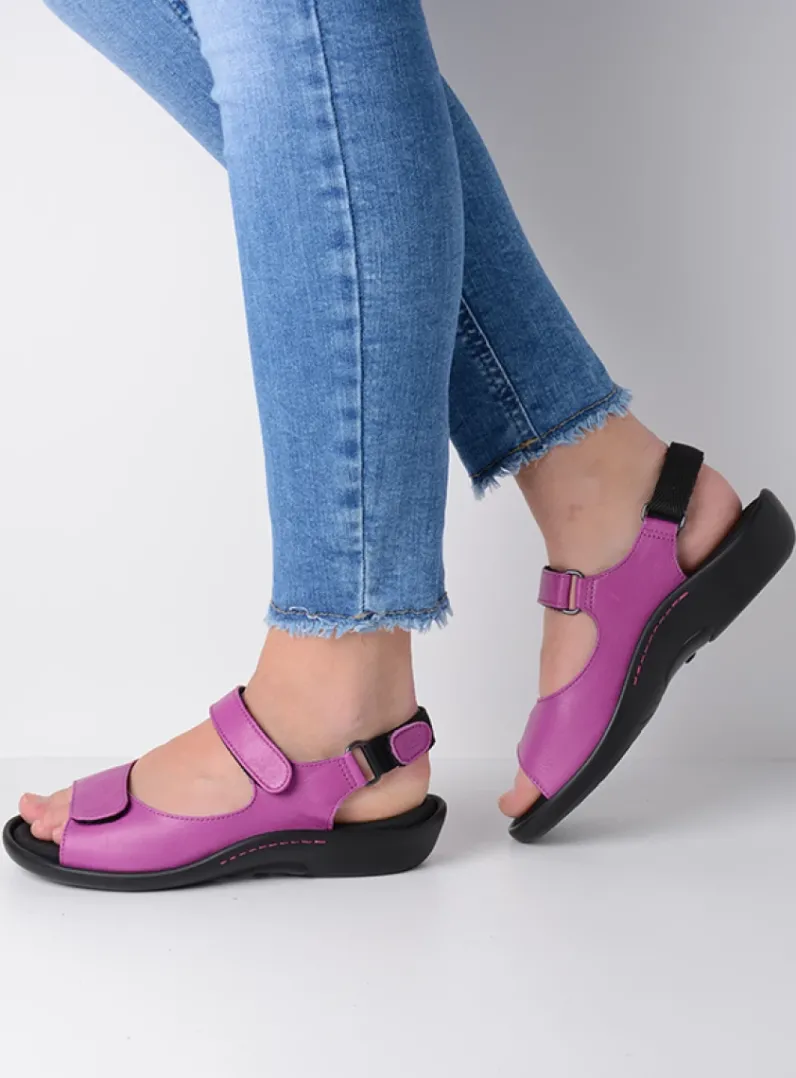 DAMES Wolky Sandalen<Salvia - fuchsia leer