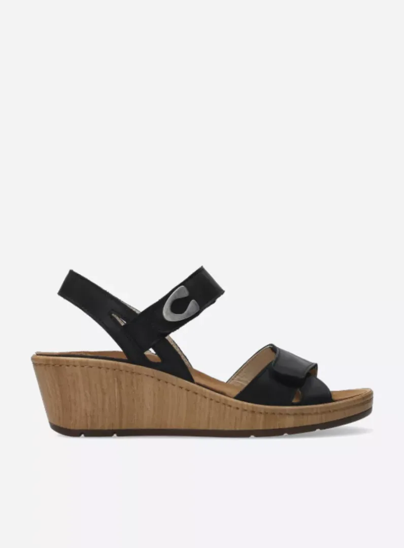 DAMES Wolky Sandalen<Sanibel - zwart effectleer