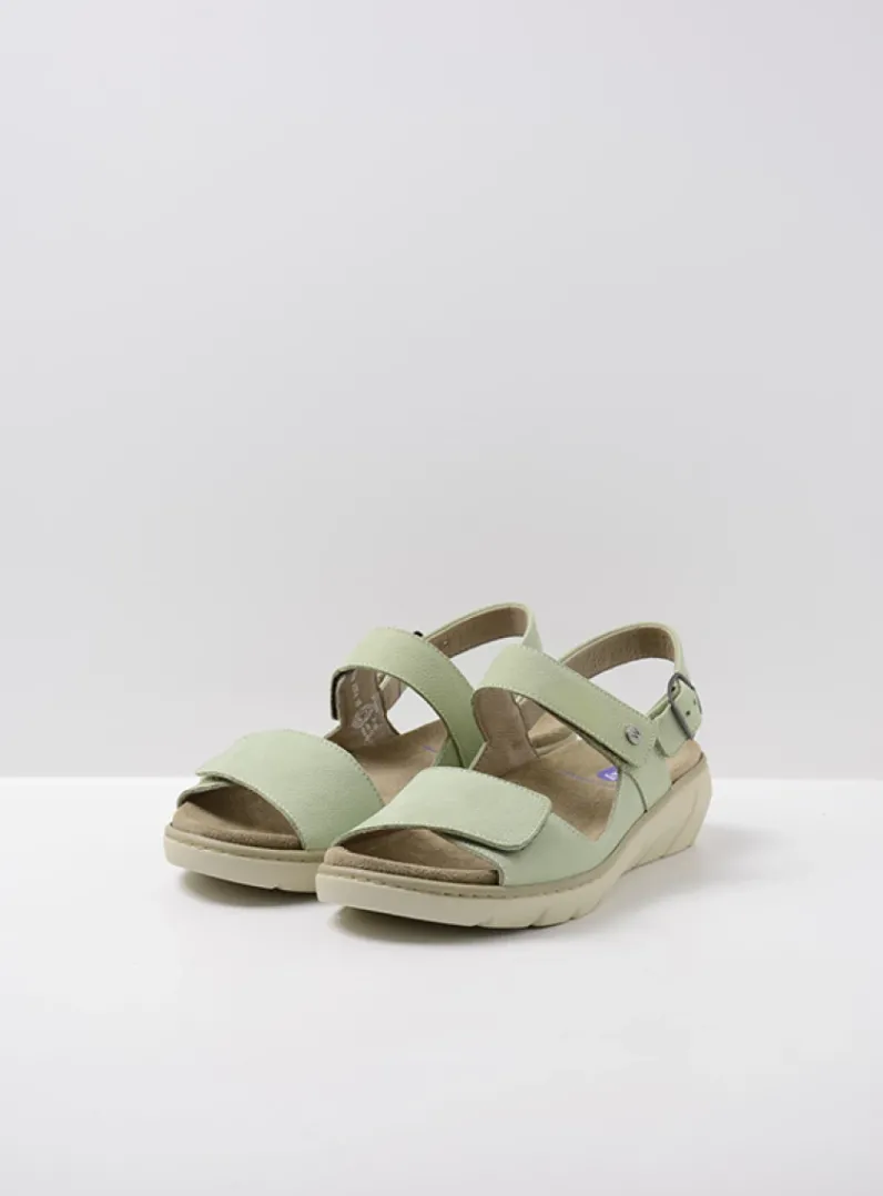 DAMES Wolky Sandalen<Santorini - lichtgroen nubuck